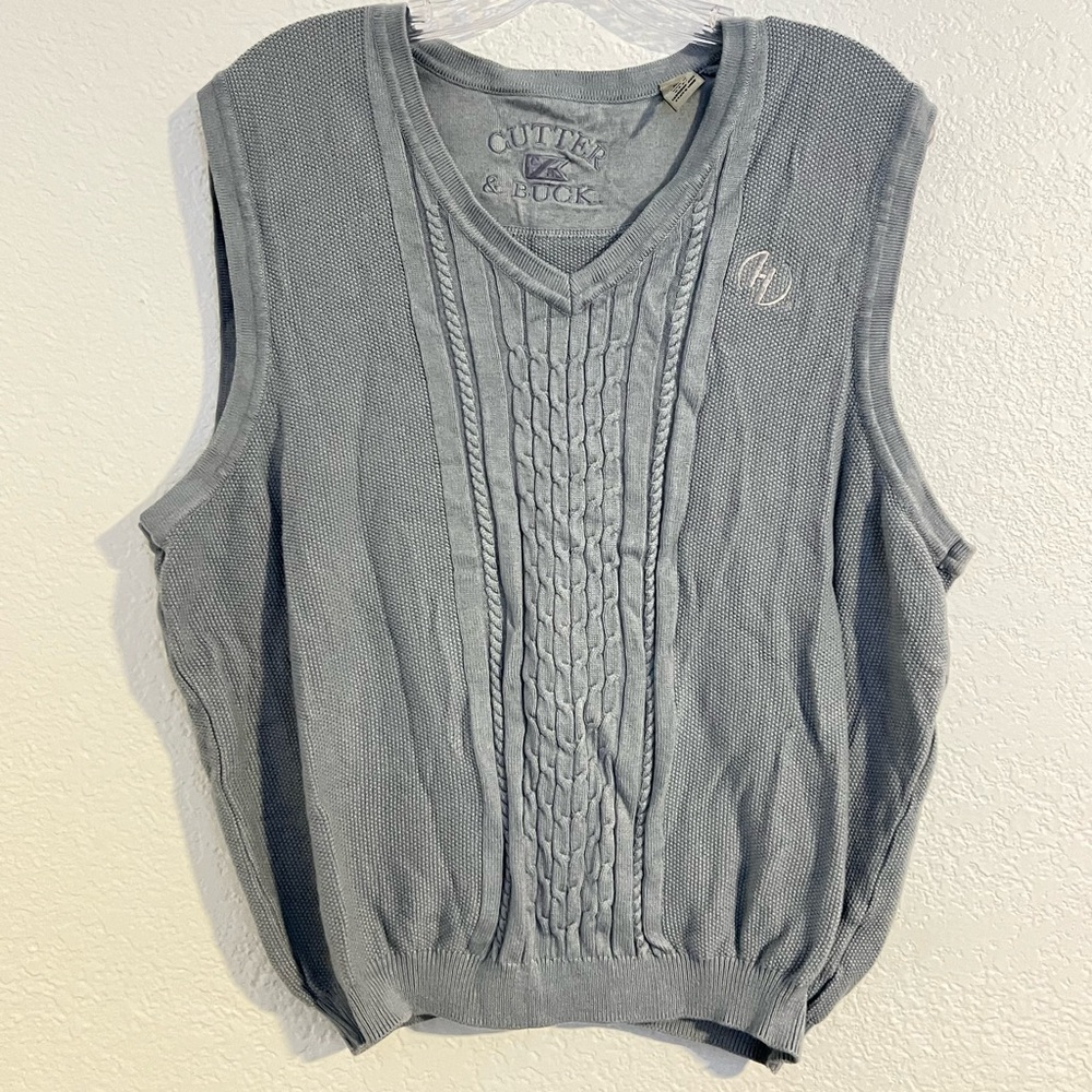 light blue sweater vest